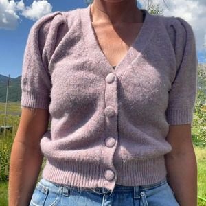 Light lilac sweater cardigan